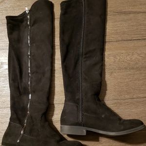 Knee high black boots